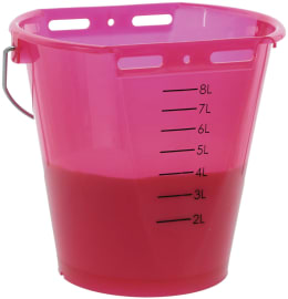 Produktbild: KERBL Kälbertränkeeimer 8 l rund 1 x Eimer/ohne Ventil/Sauger, Kunststoff (lebensmittelecht), rosa