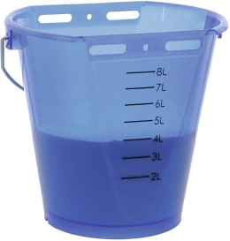 Produktbild: KERBL Kälbertränkeeimer 8 l rund 1 x Eimer/ohne Ventil/Sauger, Kunststoff (lebensmittelecht), blau