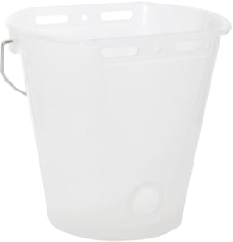 Produktbild: KERBL Kälbertränkeeimer 8 l rund 1 x Eimer/ohne Ventil/Sauger, Kunststoff (lebensmittelecht), weiß
