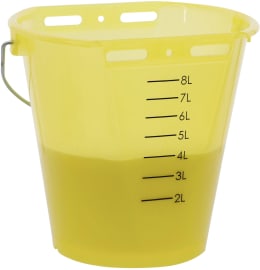 Produktbild: KERBL Kälbertränkeeimer 8 l rund 1 x Eimer/ohne Ventil/Sauger, Kunststoff (lebensmittelecht), gelb