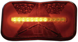 Produktbild: LED-Schlussleuchte Rio II, 12 V, mit rotem und gelbem Leuchtbereich