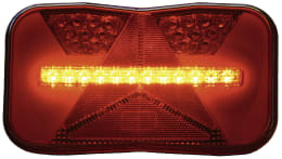 Produktbild: LED-Schlussleuchte Rio II, 12 V, mit roter und gelber Leuchtfläche