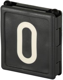 Produktbild: KERBL Halsbandnummer Duo Ziffer 0, Kunststoff schwarz, 2-teilig, für Halsmarkierungsbänder bis 4 cm Breite