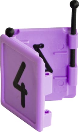 Produktbild: KERBL Halsbandnummer Duo Ziffer 4, Kunststoff violett, 2-teilig, für Halsmarkierungsbänder bis 4 cm Breite
