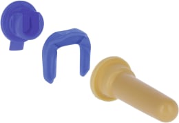 Produktbild: KERBL Ersatzventil FixClip mit 100 mm Naturkautschuk-Sauger, Fixclip-Ventil, für Tränkeeimer mit einer Öffnung v