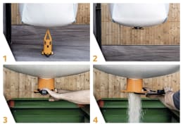 Lifestyle: Fledbag® Auslaufschieber im Einsatz am Big Bag zur Entleerung in Container