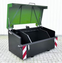 Produktbild: Düvelsdorf Transportbox HD 1.100 l, Tragkraft 1.000 kg, grün, schwarz, 3520000
