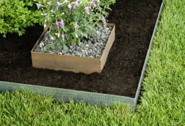 Lifestyle: bellissa Rasenkantenband kleine Welle Stahlblech silber