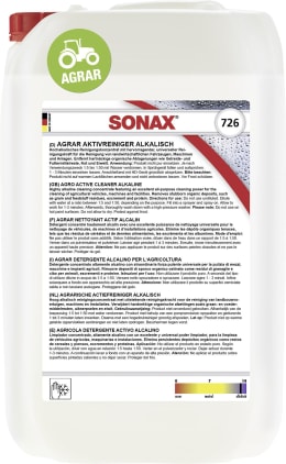 Produktbild: Sonax® Maschinenreiniger Agrar alkalisch, für hartnäckige Verschmutzungen 25 l, 07267050