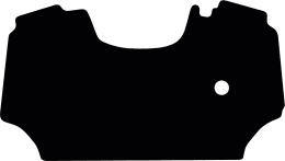 Produktbild: Fußmatte Gummi schwarz, für Deutz-Fahr Traktor Serie 5D (nicht Ecoline), ohne Differential Sperrpedal