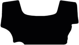 Produktbild: Fußmatte Gummi schwarz, für Case IH Traktor JX 70, 80, 90, mit elektronischem Differential, Bj. 07 – 14
