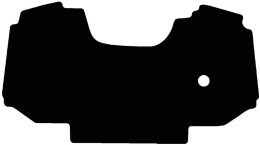 Produktbild: Fußmatte Gummi schwarz, für Deutz-Fahr Traktor Agrofarm Serie 400, ab Bj. 13