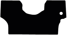 Produktbild: Fußmatte Gummi schwarz, für Landini Traktor Serie 5H Tier 3, ab Bj. 13