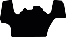 Produktbild: Fußmatte Gummi schwarz, für Ford New Holland Traktor Serie T5, ab Bj. 12
