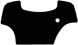 Produktbild: Fußmatte Gummi schwarz, für Same Traktor Virtus, Bj. 12 – 17
