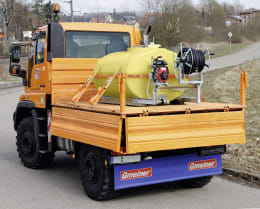 Lifestyle: Cemo Bewässerungsanlage BWS 130 mit GFK-Fass, Benzinpumpe, Schlauchhaspel, ohne Schwallwand