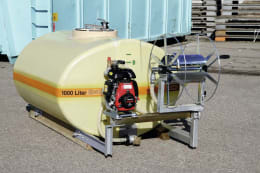 Produktbild: Cemo Bewässerungsanlage BWS 130 mit GFK-Fass, Benzinpumpe, Schlauchhaspel, ohne Schwallwand