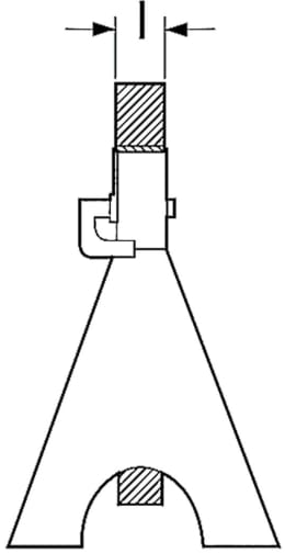 Technische Zeichnung: Unterstellbock WK 3012.1 Tragkraft 10 t/St. 1 Paar