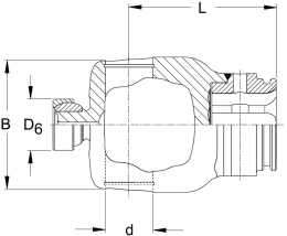 Technische Zeichnung: Walterscheid Weitwinkelprofilgabel RG P PW80°