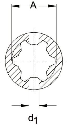 Technische Zeichnung: Walterscheid Weitwinkelprofilgabel RG P PW80°