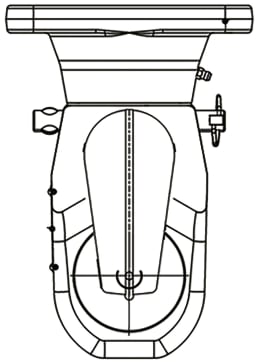 Technische Zeichnung: Walterscheid Flanschkugel Kugel 80 mm, Lochbild B x H 160 x 100 mm, für Traktor