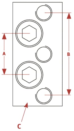 Technische Zeichnung: Walterscheid Adapter ZWL303M 125 x 60 x 35 mm, M 20 IG, für Zwangslenkung Easy Fit Steering System