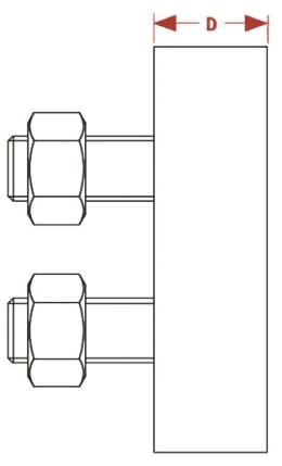 Technische Zeichnung: Walterscheid Adapter ZWL303M 125 x 60 x 35 mm, M 20 IG, für Zwangslenkung Easy Fit Steering System
