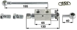 Technische Zeichnung: Walterscheid Rückschlagventil Agraset 395 für Hydraulischen Oberlenker HOLKH Kat. 2/3