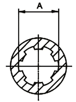 Technische Zeichnung: Walterscheid Scherbolzenkupplung KB61/20, W, WW80°