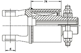 Technische Zeichnung: Walterscheid Freilaufkupplung F5/2