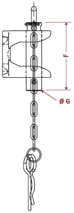 Technische Zeichnung: Walterscheid Zugmaul KU601/602/601NB3. mechanisch mit Flansch