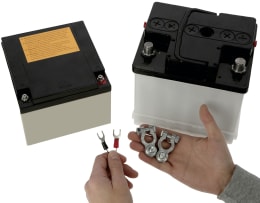 Produktbild: KERBL Anschlusskabel für Betrieb der automatischen Hühnerklappe mit 12 V-Batterie