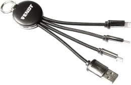 Produktbild: Fendt USB-Ladekabel 3 in 1 mit Micro-USB, USB-C, Lightning-Anschluss