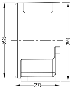 Technische Zeichnung: Brigade® Rückfahrwarner bbs-tek® White Sound®