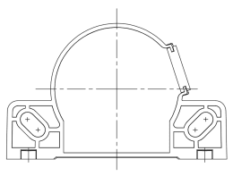Technische Zeichnung: Brigade® Rückfahrwarner bbs-tek® White Sound®