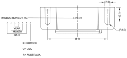 Technische Zeichnung: Brigade® Rückfahrwarner bbs-tek® White Sound®