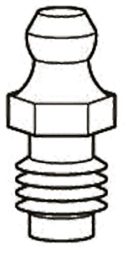 Technische Zeichnung: Walterscheid Schmiernippel M 10 AG, für Scherbolzenkupplung K61/1, KB61/20, FKB61/20, KB61/30, FKB61/30