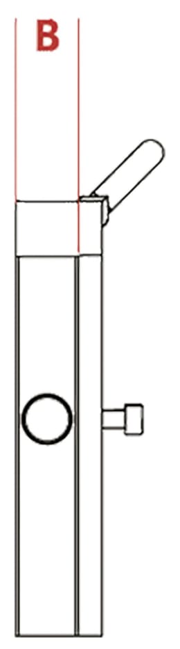 Technische Zeichnung: Walterscheid Adapterplatte KuP Lochbild B x H 160 x 100 mm, Stützlast 2.800 kg