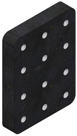 Produktbild: Walterscheid Anschweißplatte ASP7145-210x2 M 20 IG, Lochbild 2 x B x H 145 x 145 mm