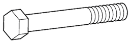 Technische Zeichnung: Walterscheid Sechskantschraube DIN 960 M 12 x 1,25 x 90, für Reibkupplung K90 K90/4T FK90/4T
