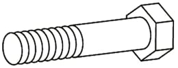 Technische Zeichnung: Walterscheid Sechskantschraube DIN 931, ISO 4014 M 7 x 50, für Scherbolzenkupplung KB61/20 FKB61/20