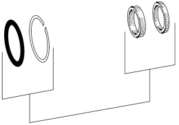 Technische Zeichnung: Walterscheid Dichtungssatz Agraset 361 Ø 36 mm, 70 mm für Hydraulische Oberlenker HOLHS C-70 Kat. 3