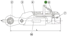 Technische Zeichnung: Walterscheid Splentring, 65 x 4,5 mm, für Stabilisator mechanisch mit Druckstrebe ASST-B, ASST-B/S