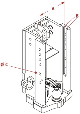 Technische Zeichnung: Walterscheid Anhängebock KU386KK 293/22/30 mm, mit Kugel 80