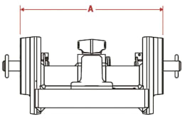 Technische Zeichnung: Walterscheid Pitoneinsatz PB5300N, mit Schwenkhaken, schwarz, für Traktor mit Anhängebock
