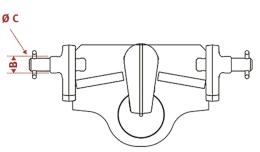 Technische Zeichnung: Walterscheid Kugeleinsatz KB8 Kugel 80 mm, für Traktor
