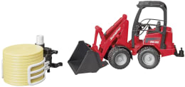Produktbild: Bruder® Modell Schäffer Hoflader 2630 mit Ballenzange und Schaufel 1:16