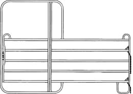 Produktbild: Patura Panel für Rinder mit 5 Horizontalrohren und Tor