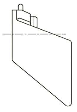 Technische Zeichnung: Walterscheid Fangprofil Kat. 2, d 28,7 mm, d1 12 mm, mit Klappstecker