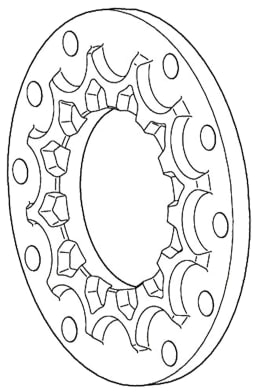 Technische Zeichnung: Walterscheid Druckflansch, 10 x Ø 12,1 mm, für Reibkupplungen K90, K90/4